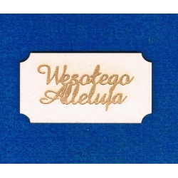 BEERMATA #1,5mm Wesołego Alleluja 6,5x3,5cm / tabliczka ścięte rogi  / Scrapbooking / III ,  birmata